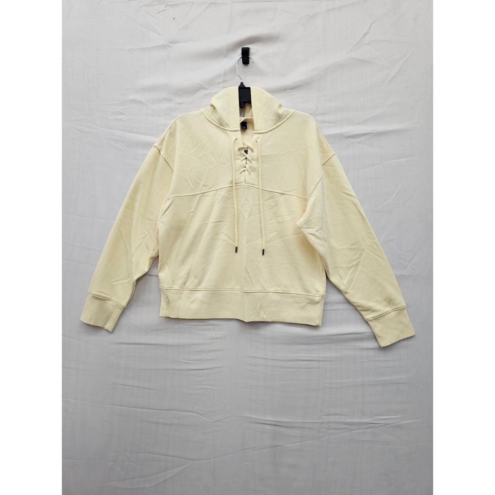 Universal Thread‎ Womens Lace-Up Hoodie Yellow Springs Fleece Sweatshirt S NEW